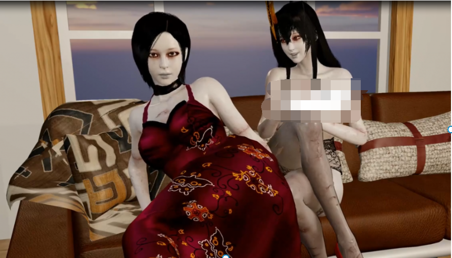 【VAM】僵尸大凤&艾达王丧尸化黑丝联动[3D同人/全动态】-优优次元