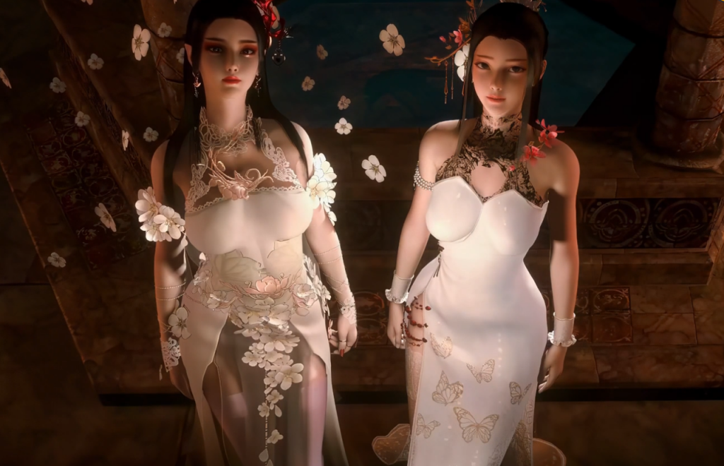 图片[2]-[VAM]斗破：薰儿与美杜莎纯白嫁衣版[3D同人/全动态]-优优次元