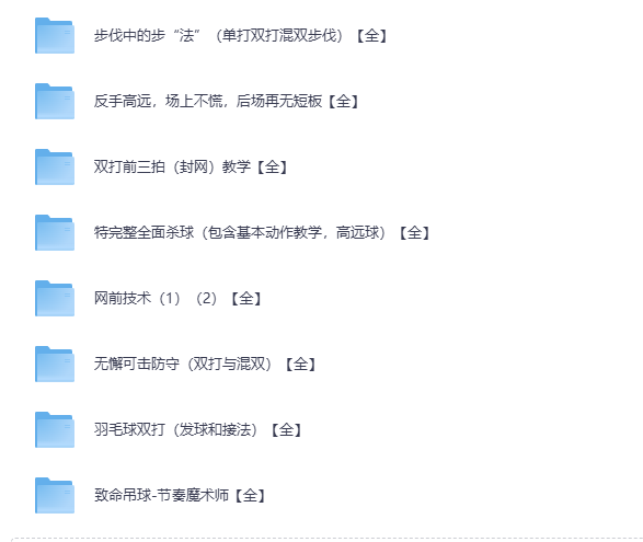 李宇轩羽毛球教程完整加强版网盘下载|从基础到实战全套视频