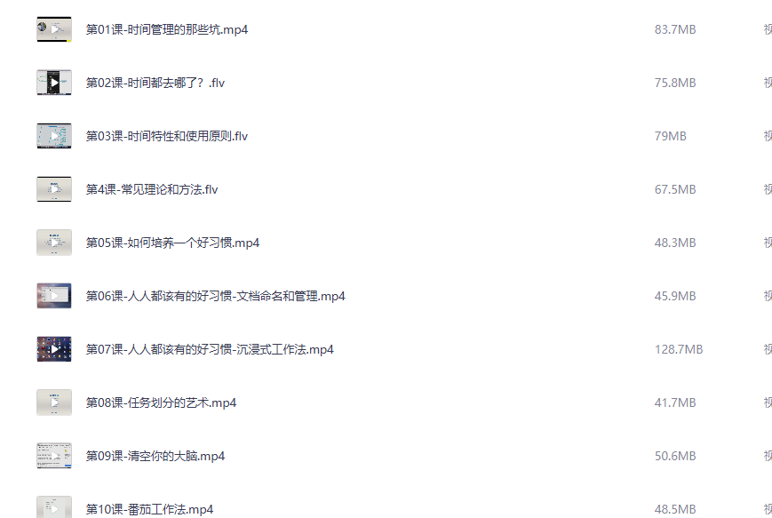 《阿何谈时间管理》网盘下载｜最接地气的时间管理课20节全集