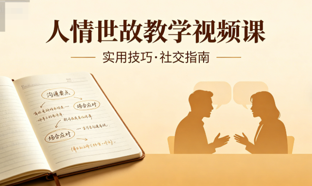 人情世故教学视频课网盘下载|掌握职场饭局社交潜规则全套课程