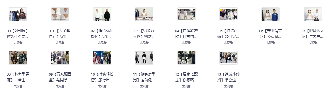 直男穿搭术13课网盘下载|专为简约男性设计的穿搭教程 提升形象必备
