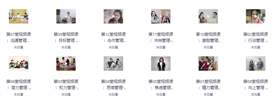 人人都需要管理术12节课程合集网盘下载|目标设定团队协作系统课