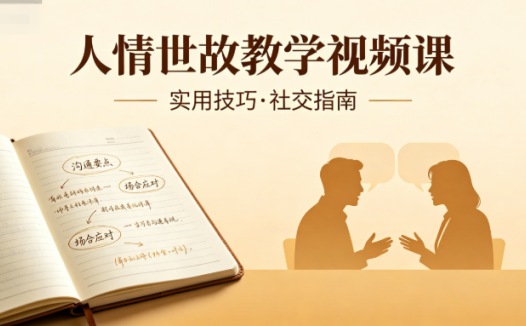 人情世故教学视频课网盘下载|掌握职场饭局社交潜规则全套课程
