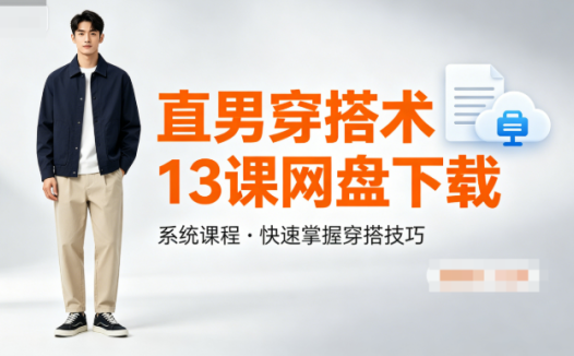 直男穿搭术13课网盘下载|专为简约男性设计的穿搭教程 提升形象必备